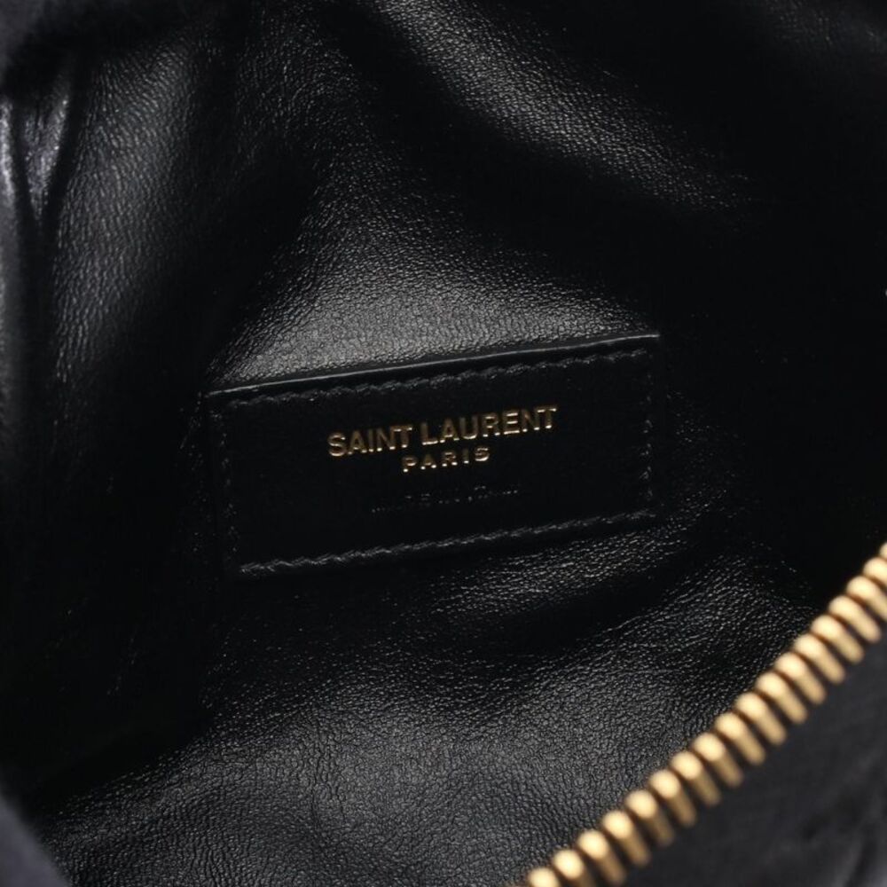 YSL Gaby Leather Chain Shoulder Bag Black - Picture 4 of 4